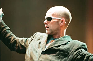 Images Dated 25th July 1995: Michael Stipe, R.E.M. in concert at the Galpharm Stadium. 25th July 1995