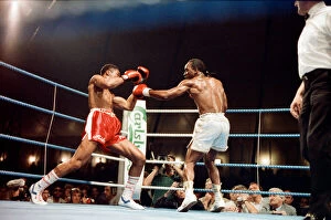 Images Dated 21st May 1989: Michael Watson vs Nigel Benn for the British Commonwealth middleweight title