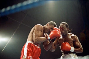 Images Dated 21st May 1989: Michael Watson vs Nigel Benn for the British Commonwealth middleweight title