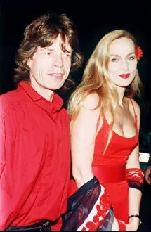 Images Dated 27th July 1992: Mick Jagger singer with model Jerry Hall