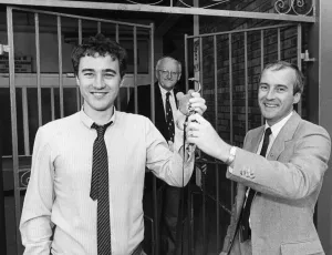 Football Stadium Gallery: Middlesbrough Chairman Steve Gibson (left) and director Graham Fordy celebrate as