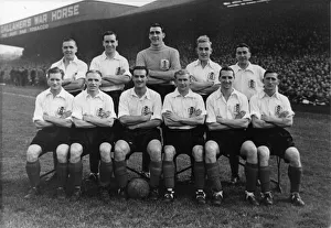Middlesbrough legends George Hardwick and Wilf Mannion line up with the England team Middlesbrough legends George Hardwick and Wilf Mannion line up with the England team