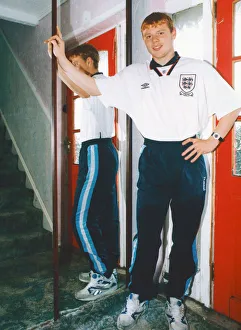 Middlesbrough player Phil Stamp seen here preparing to fly out to France to make his Middlesbrough player Phil Stamp seen here preparing to fly out to France to make his