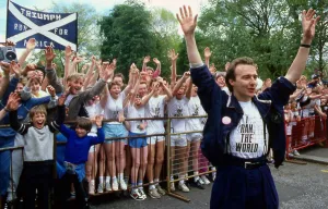 Midge Ure with I Ran The World t-shirt May 1986 Midge Ure with I Ran The World t-shirt May 1986