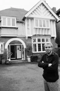 Presenters Gallery: Mike Prince, ATV Midlands Presenter pictured at his edwardian home which is for sale in