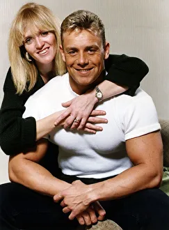 Mike Wilson Cobra of the TV Programme Gladiators at home with his wife Pat Mike Wilson Cobra of the TV Programme Gladiators at home with his wife Pat