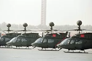 Images Dated 2nd September 1990: US Military Forces, Surveillance Camera Helicopter at Dhahran Airbase, Saudi Arabia