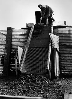Miner at work in a coal mine. January 1974 P018151 Miner at work in a coal mine. January 1974 P018151