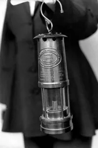 Images Dated 1st March 1990: Miners lamp March 1990 P018224