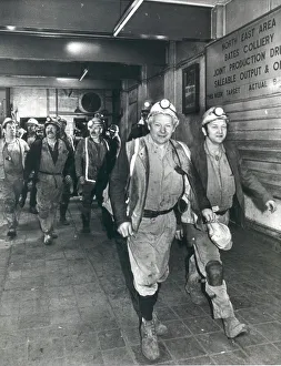 Miners leave the pit as the final underground shift leaves Bates Colliery, Blyth Miners leave the pit as the final underground shift leaves Bates Colliery, Blyth