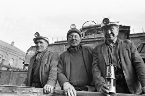 Miners at the Morrison Busty Colliery. 24th February 1971