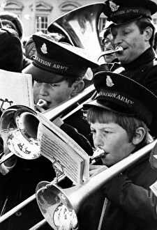 Images Dated 8th April 1977: Mini musicians blow their cares away during the South Shields Procession of Witness at