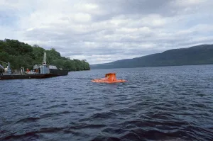 Mini Submarine Pisces on Loch Ness to search for signs of the Loch Ness Mini Submarine Pisces on Loch Ness to search for signs of the Loch Ness
