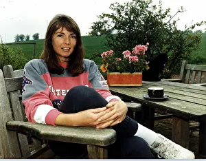 Miriam francome wife of John Francombe TV Presenter in the garden Miriam francome wife of John Francombe TV Presenter in the garden