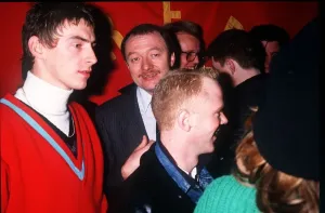 00000 Prints: Ken Livingstone MP with Red Wedge pop stars in the House of Commons Print