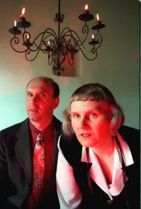00000 Prints: Peter Hough and Jenny Randles UFO investigators 1996 Print