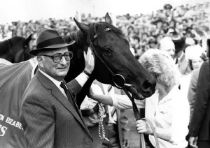 00001 Prints: Print of Mr. Freedman with Reference Point after Queen Elizabeth stakes win