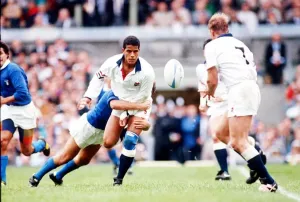 00004 Prints: Jeremy Guscott England Rugby Print (00004) from Memory Lane