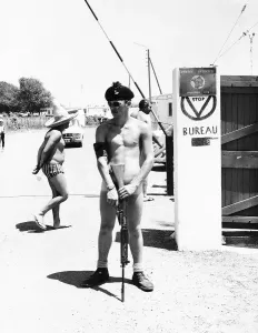 00007 Prints: Print of 1st Battalion Royal Irish Rangers on Guard at Nudist Camp