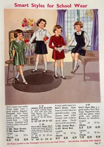 00007 Prints: World War II Era Children's Gym Slip Print