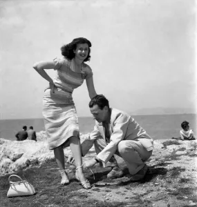 00009 Prints: Cannes Film Festival Print 1953: Elsy Albiin on Beach