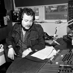 00010 Prints: Print of James Whale in Metro Radio studio, April 1976