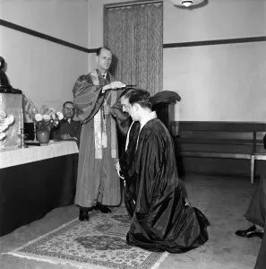 00010 Prints: Ven. Robert Stewart Clifton Print - Western Buddhists, 1952
