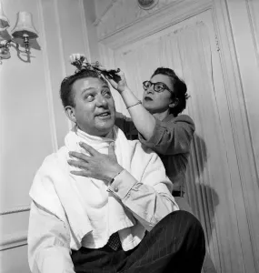 00011 Prints: Carl Brisson with long-time valet, September 1952 Print