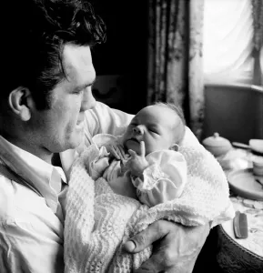 00013 Prints: Freddie Mills Print with Daughter Susan