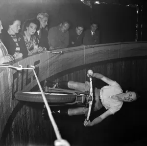 00013 Prints: Maureen Swift Print, Wall of Death Rider Image