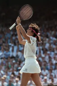 00013 Prints: Wimbledon Print: Sabatini, Agassi, Wheaton Action 1991