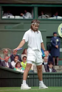 00014 Prints: Wimbledon Tennis Print: Andre Agassi in Training, June 1991