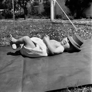 00017 Prints: Baby on Rug Print, June 1950