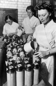 00018 Prints: Print of WaF cooks preparing food for RAF pilots