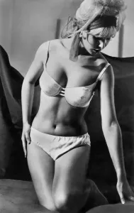 Vintage Bikini Styles Prints: Clothing Beach. New swimwear for Spring 1963, here is one style that has not gone out of