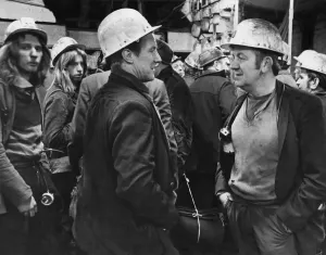 00026 Prints: Mr. Tom McGuinness at the Pithead Print, January 1977