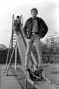 00027 Prints: Print of Alan and Maureen Rothwell with their children at the playground