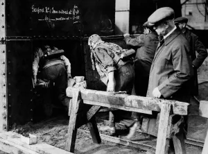 00027 Prints: Men at Gresford Colliery Print, March 1935