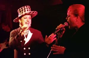 00028 Prints: Print of Boy George with Mo Mowlam at Labour Conference party