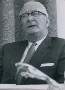 00029 Prints: Sir William Lyons in his office, Print 00029 from Memory Lane