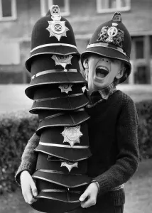 00030 Prints: Copper Hat Print: Policeman's Helmet