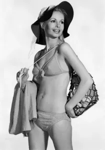 00031 Prints: Vintage Print of Woman in Bikini and Hat