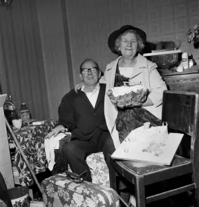 00031 Prints: Print of an elderly couple at home in 1969