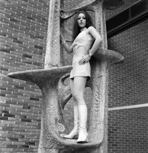 00033 Prints: Black and white print of a young woman