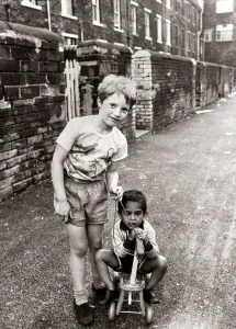 00035 Prints: Print of Children Playing in Bradford Street Scene, June 1978