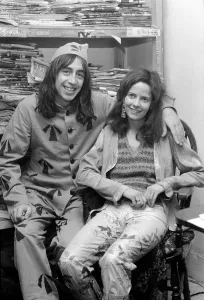 00035 Prints: Print of Richard Neville in OZ magazine office, December 1970