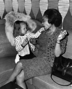 00037 Prints: Eartha Kitt Print with Daughter at Talk of the Town