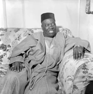 00037 Prints: Black and white photograph print of Nigerian dignitaries in London