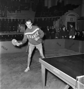 00038 Prints: Table Tennis Print: Michael Lamskey of France, November 1953