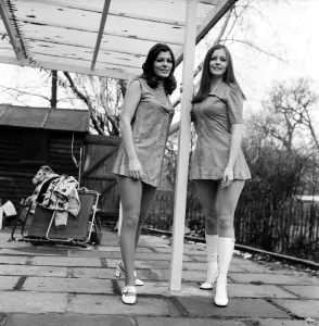 Print of the Two Michelle Sisters on Television